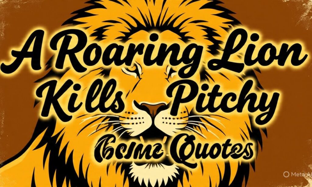 A Roaring Lion Kills No Game Quotes