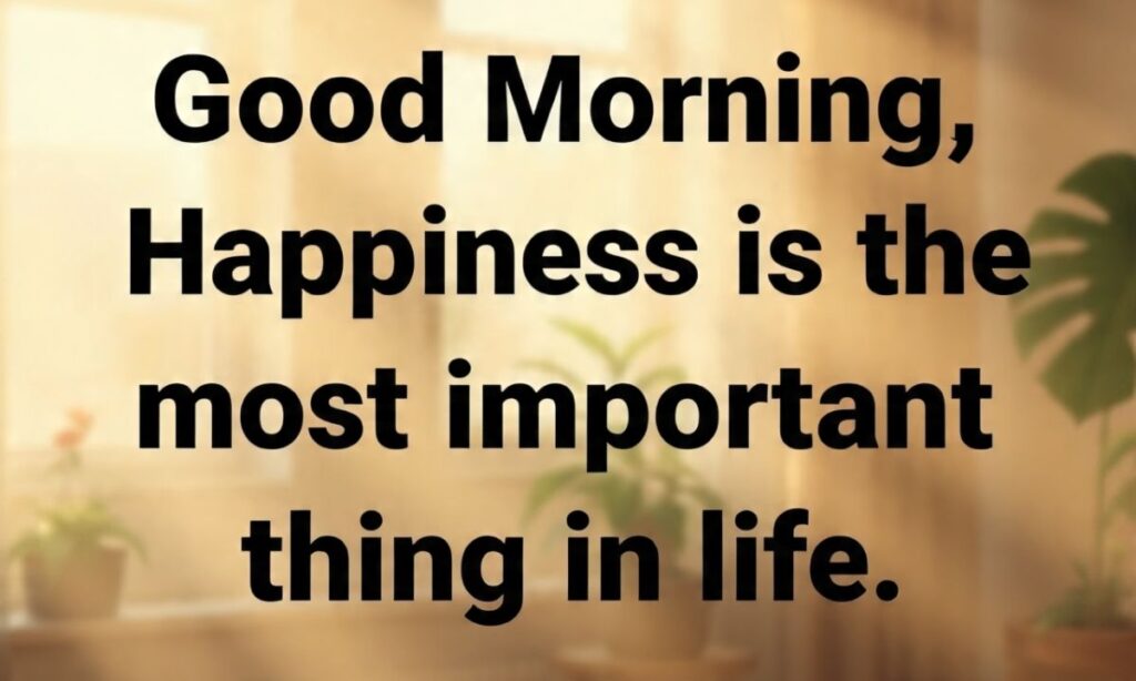 Black Good Morning Quotes for Happiness