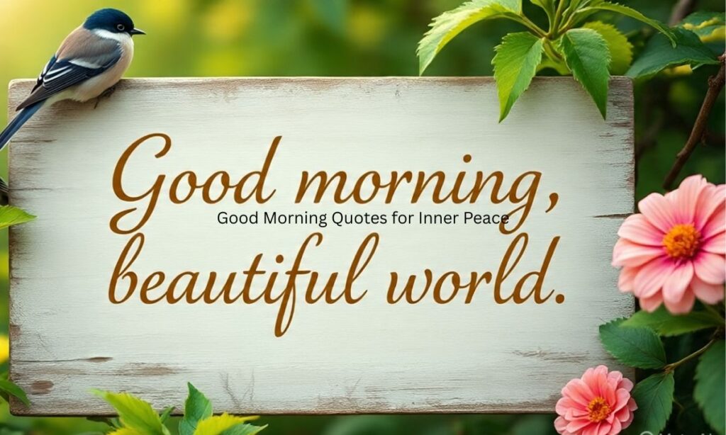 Good Morning Quotes for Inner Peace