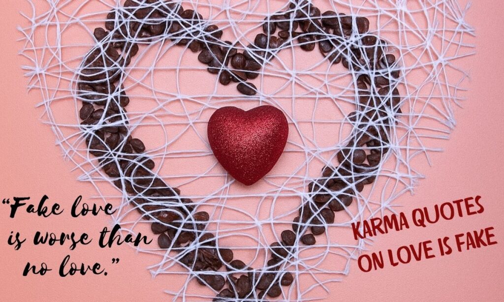 Karma Quotes on love is fake