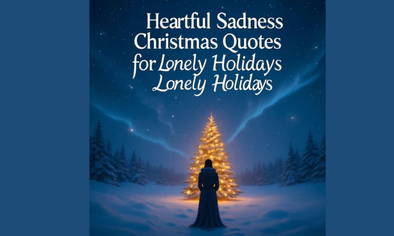 Heartfelt Sadness Christmas Quotes for Lonely Holidays