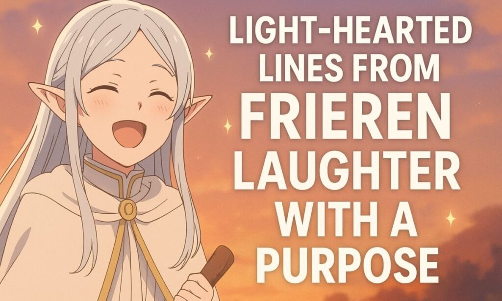 Light-Hearted Lines from Frieren: Laughter with a Purpose