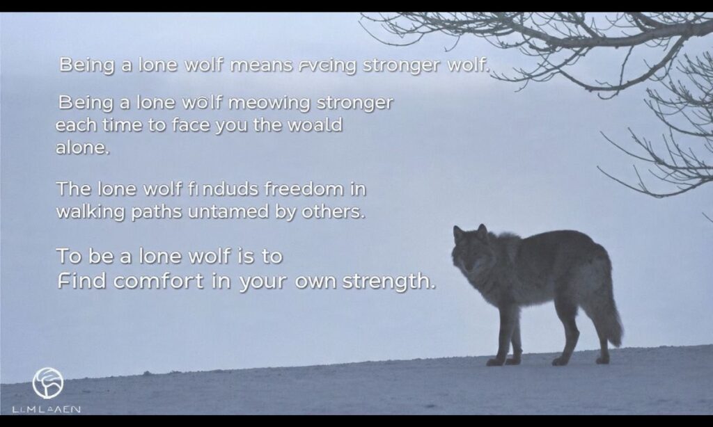 Being a Lone Wolf Quotes
